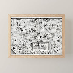 1932 Night-Club Map of Harlem, NY Centerfold from Manhattan Weekly by Elmer Simms Campbell Mini Art Print