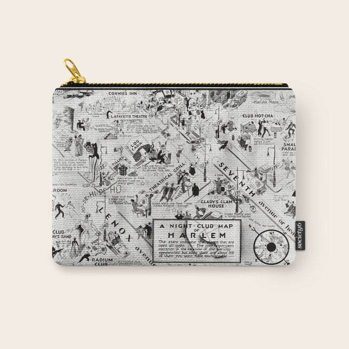 1932 Night-Club Map of Harlem, NY Centerfold from Manhattan Weekly by Elmer Simms Campbell Carry All Pouch