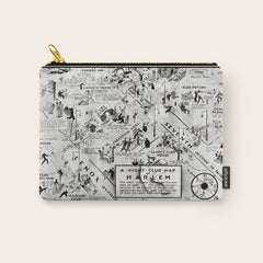 1932 Night-Club Map of Harlem, NY Centerfold from Manhattan Weekly by Elmer Simms Campbell Carry All Pouch