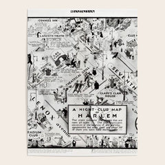 1932 Night-Club Map of Harlem, NY Centerfold from Manhattan Weekly by Elmer Simms Campbell Poster