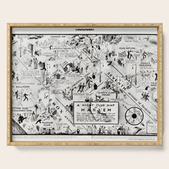1932 Night-Club Map of Harlem, NY Centerfold from Manhattan Weekly by Elmer Simms Campbell Serving Tray