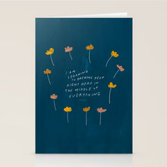"I Am Learning To Breathe Deep Right Here In The Middle Of Everything." Stationery Card