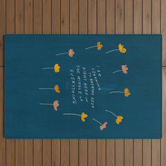 "I Am Learning To Breathe Deep Right Here In The Middle Of Everything." Outdoor Rug