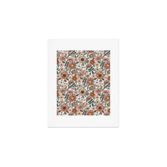 70s flowers - 70s, retro, spring, floral, florals, floral pattern, retro flowers, boho, hippie, earthy, muted Art Print