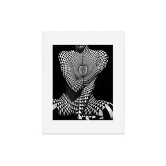 0622-JAL Heart Shape Pattern on Breasts and Nude Body Abstracted by Optical Patten Art Print