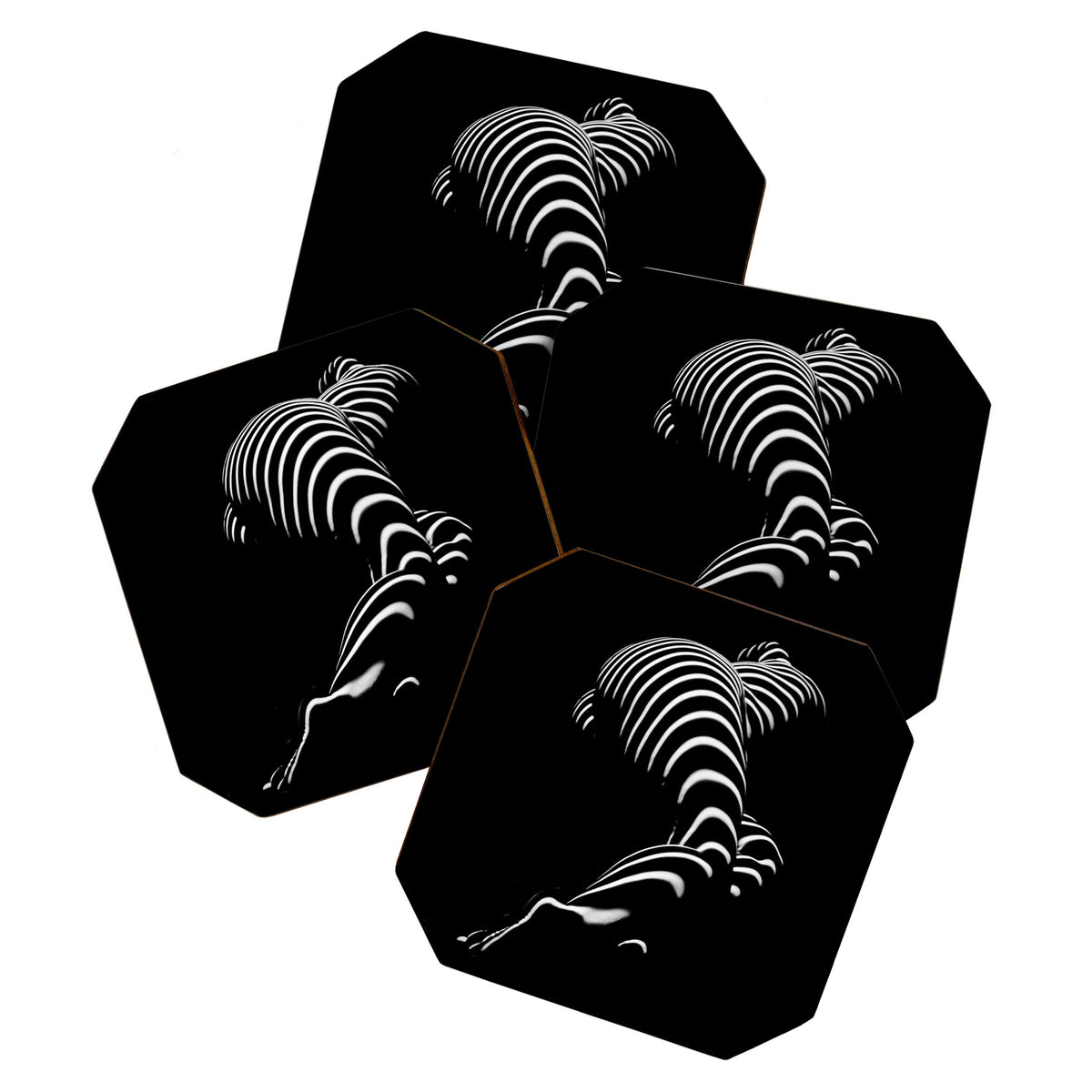 0774-AR BBW Sensual Legs Hips and Ass of a Large Woman Big Beautiful Art Nude Black and White Coaster