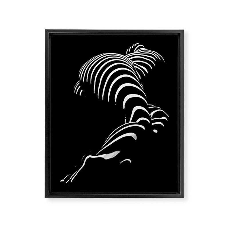 0774-AR BBW Sensual Legs Hips and Ass of a Large Woman Big Beautiful Art Nude Black and White Framed Canvas Print