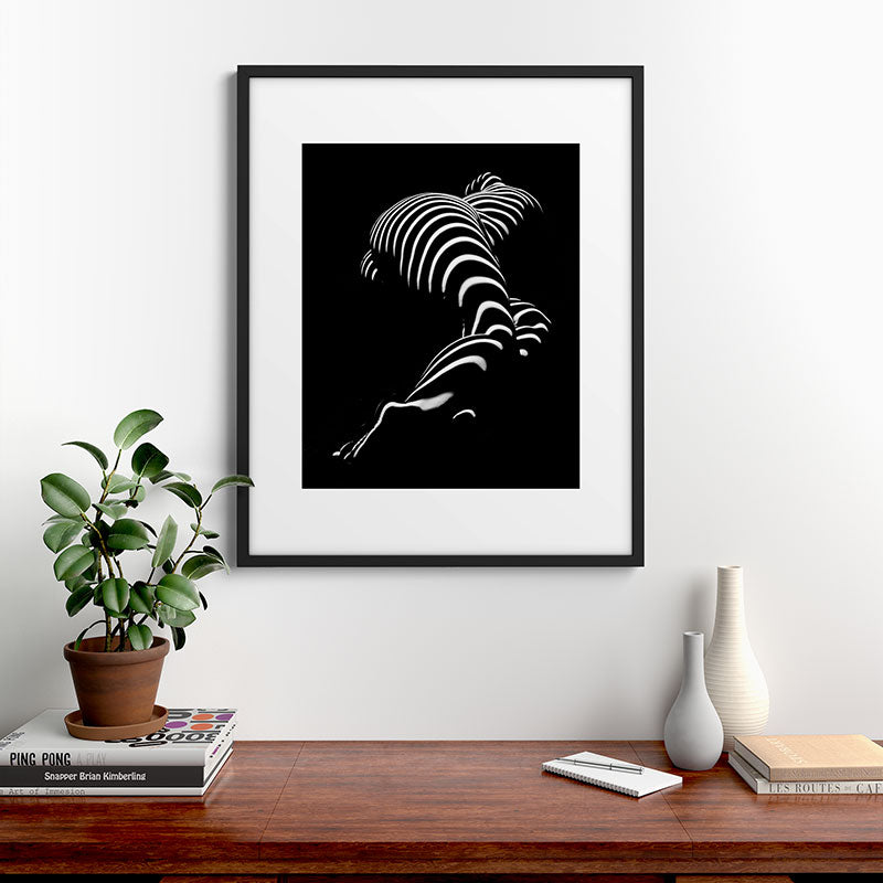 0774-AR BBW Sensual Legs Hips and Ass of a Large Woman Big Beautiful Art Nude Black and White Framed Art Print