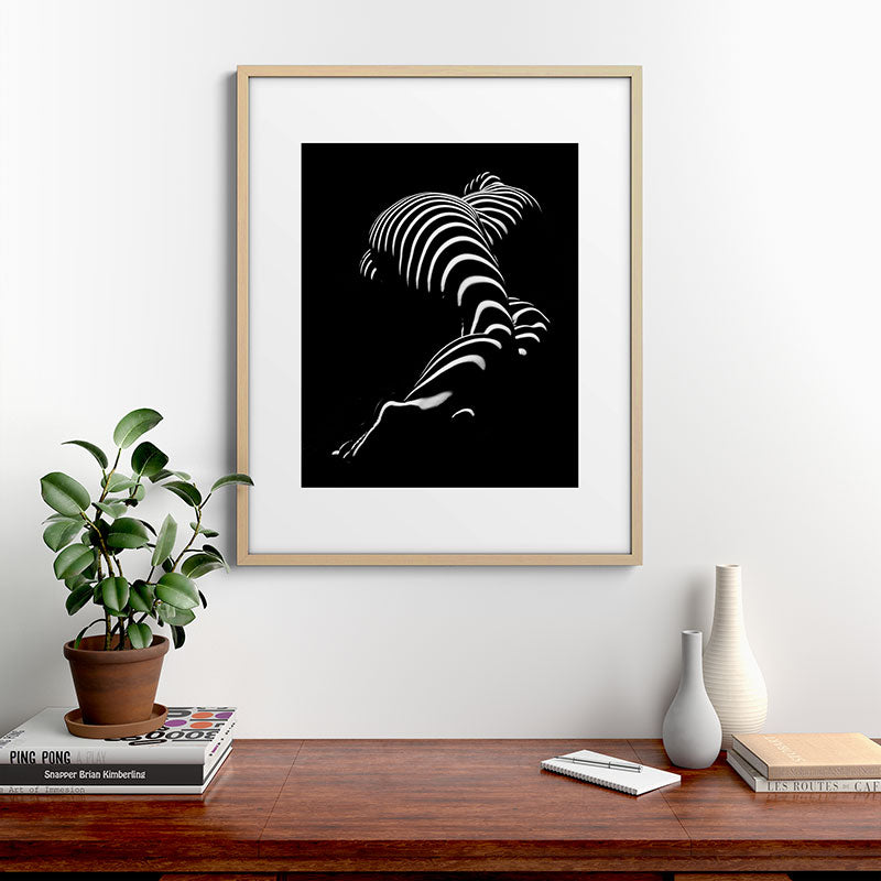 0774-AR BBW Sensual Legs Hips and Ass of a Large Woman Big Beautiful Art Nude Black and White Framed Art Print