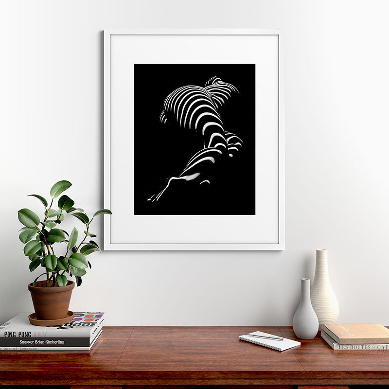 0774-AR BBW Sensual Legs Hips and Ass of a Large Woman Big Beautiful Art Nude Black and White Framed Art Print
