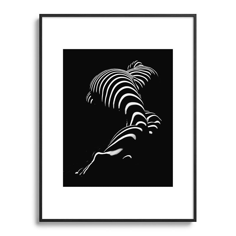 0774-AR BBW Sensual Legs Hips and Ass of a Large Woman Big Beautiful Art Nude Black and White Framed Art Print