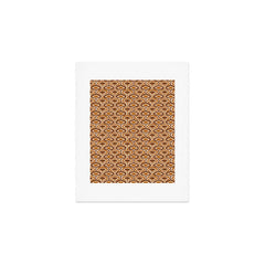 70s mod fabric repeat, orange and browns Art Print