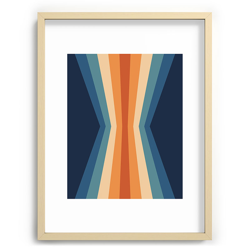 70's Retro Reflection Framed Art Print
