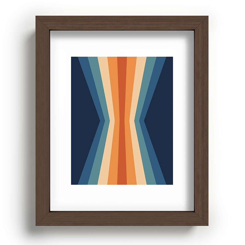 70's Retro Reflection Framed Art Print