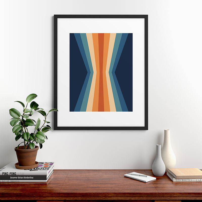 70's Retro Reflection Framed Art Print
