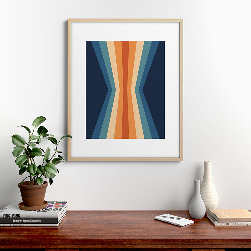 70's Retro Reflection Framed Art Print