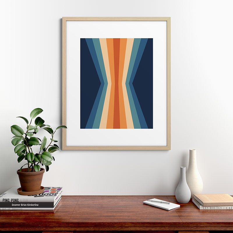 70's Retro Reflection Framed Art Print
