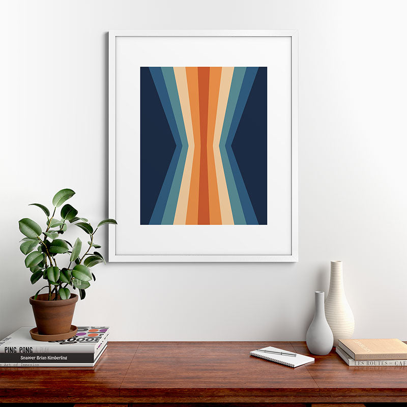 70's Retro Reflection Framed Art Print