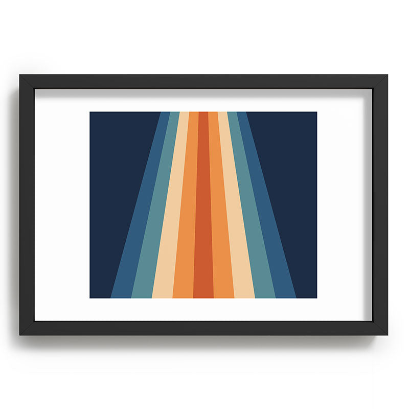 70's Retro Stripes Framed Art Print