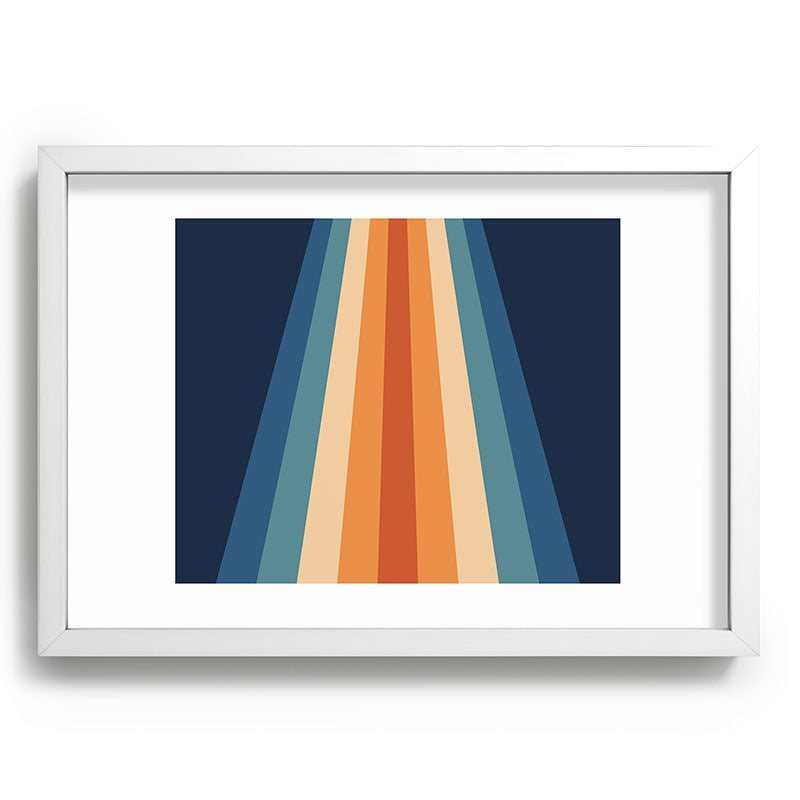 70's Retro Stripes Framed Art Print