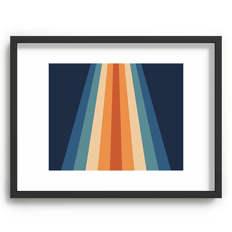 70's Retro Stripes Framed Art Print