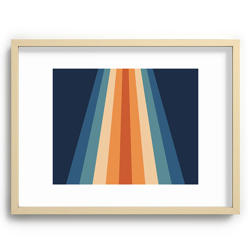 70's Retro Stripes Framed Art Print