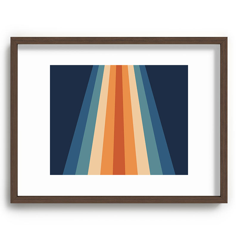 70's Retro Stripes Framed Art Print