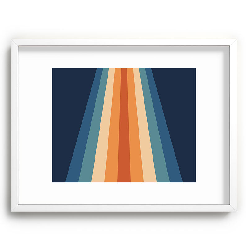 70's Retro Stripes Framed Art Print
