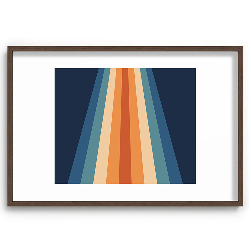 70's Retro Stripes Framed Art Print