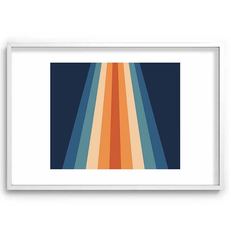 70's Retro Stripes Framed Art Print