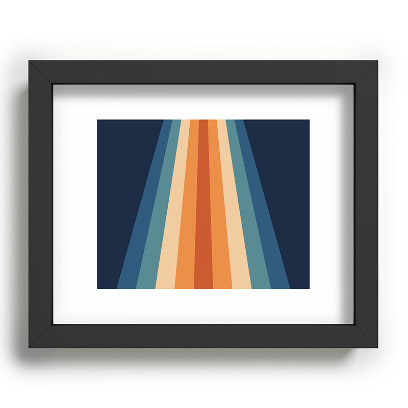 70's Retro Stripes Framed Art Print