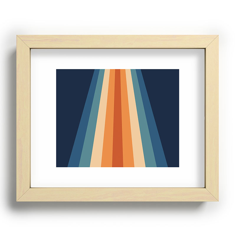 70's Retro Stripes Framed Art Print