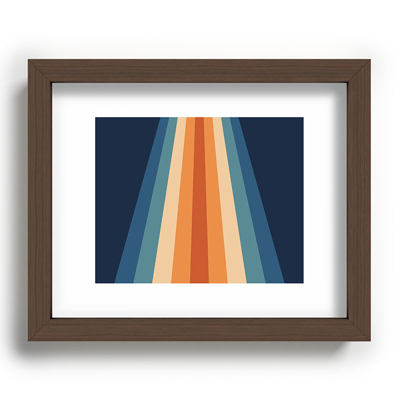 70's Retro Stripes Framed Art Print