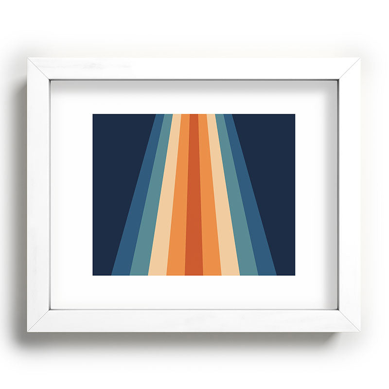 70's Retro Stripes Framed Art Print