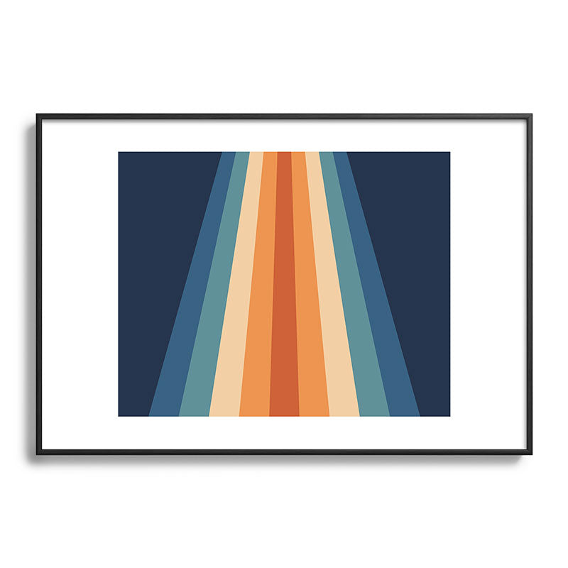 70's Retro Stripes Framed Art Print