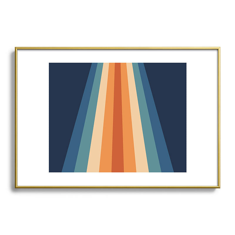 70's Retro Stripes Framed Art Print