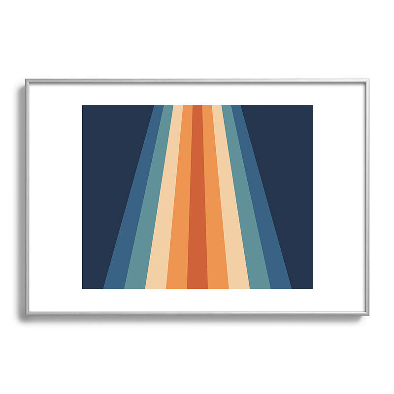 70's Retro Stripes Framed Art Print