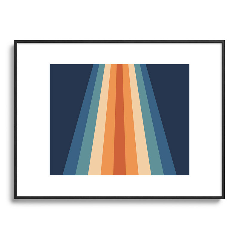 70's Retro Stripes Framed Art Print