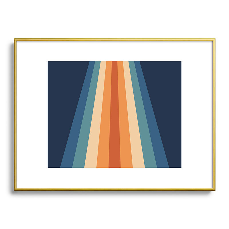 70's Retro Stripes Framed Art Print