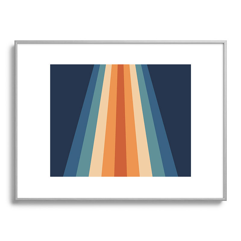 70's Retro Stripes Framed Art Print