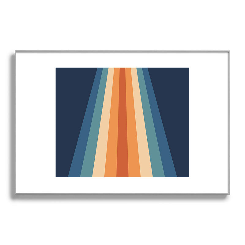 70's Retro Stripes Framed Art Print