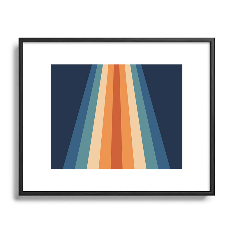70's Retro Stripes Framed Art Print
