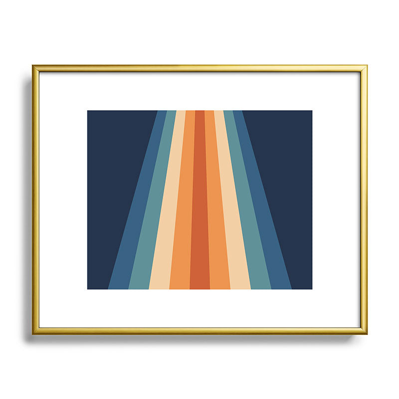 70's Retro Stripes Framed Art Print