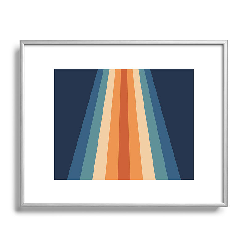 70's Retro Stripes Framed Art Print