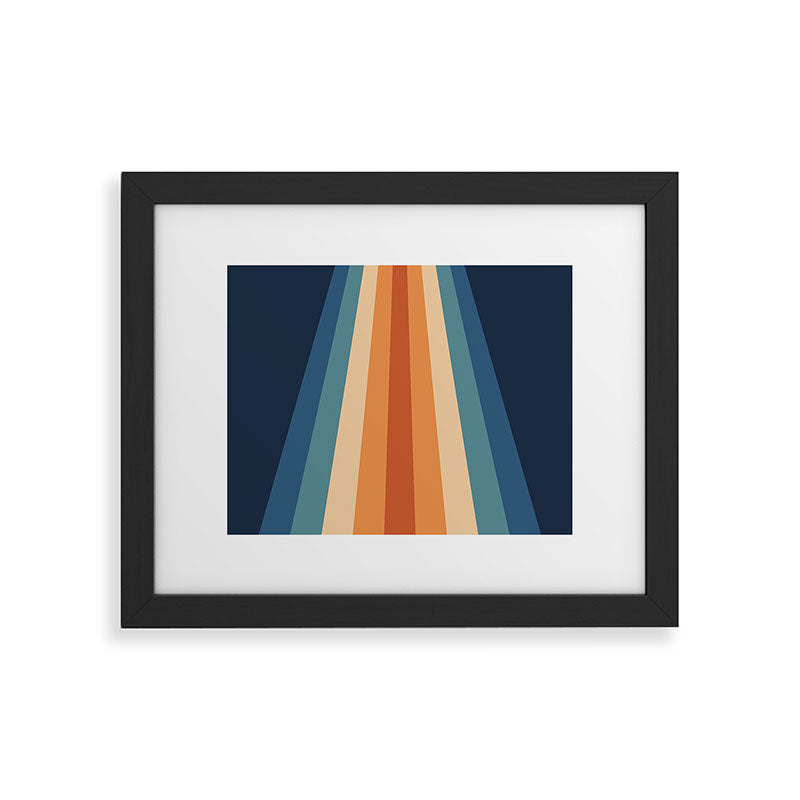 70's Retro Stripes Framed Art Print