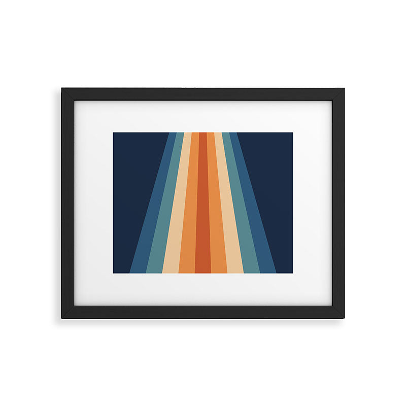 70's Retro Stripes Framed Art Print