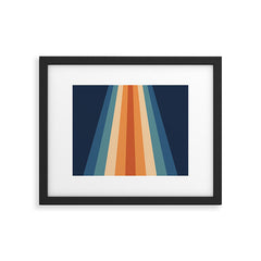 70's Retro Stripes Framed Art Print