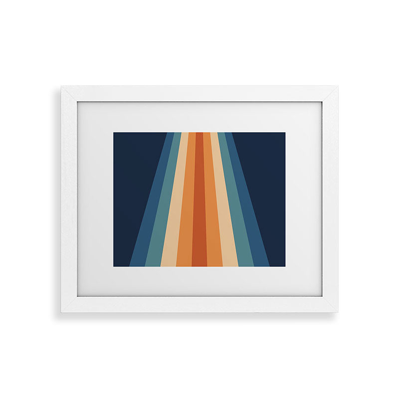 70's Retro Stripes Framed Art Print