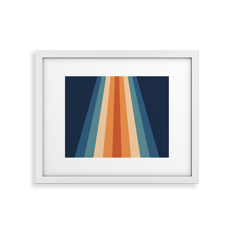 70's Retro Stripes Framed Art Print