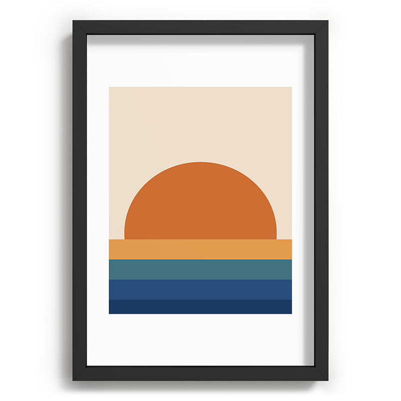70's Retro Sunset Framed Art Print